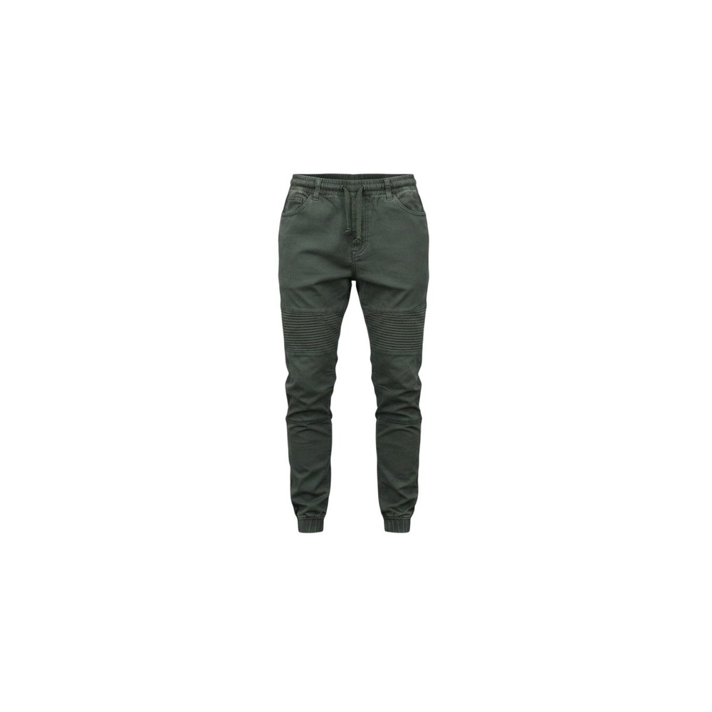 rue21 Moto Joggers womens Size 14 Olive Green Mid Rise Skinny Zippers